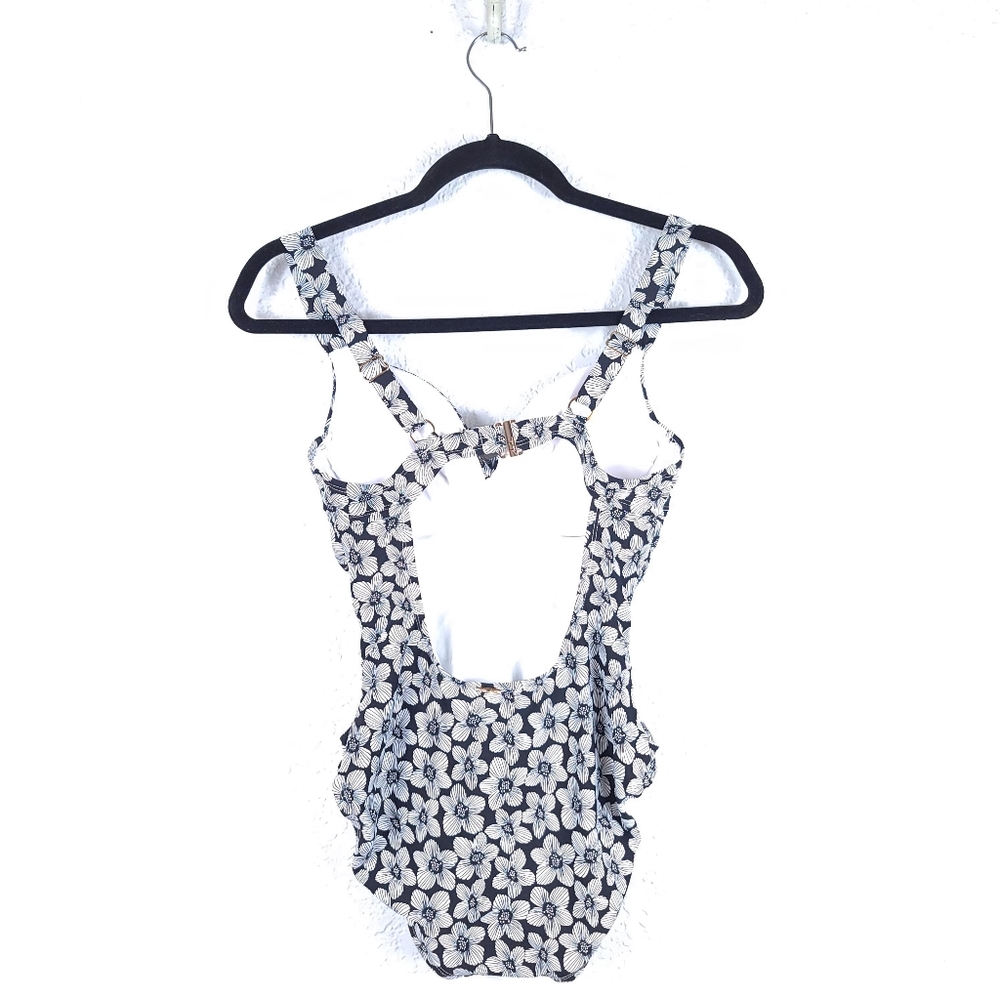 ANNE COLE Floral Twist Bandeau Swimwear - Picture 6 of 11